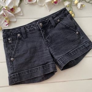Miss Me Black denim shorts